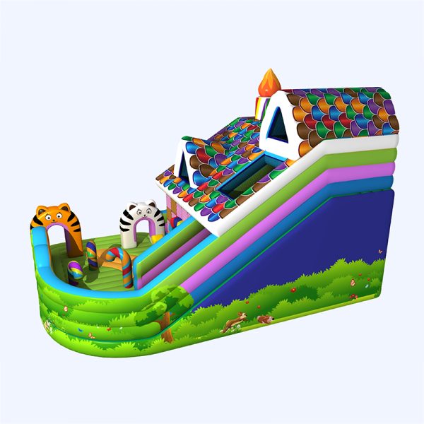 Candy house inflatable bounce and slide (2)