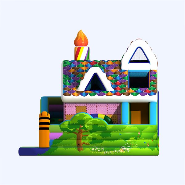 Candy house inflatable bounce and slide (3)