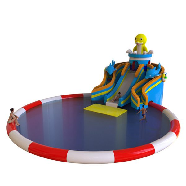 Chinese manufacturer Inflatable pool and slide combo (7)