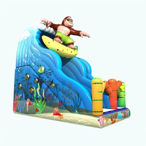 Monkey theme inflatable slide (1)