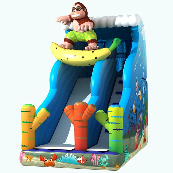 Monkey theme inflatable slide (2)