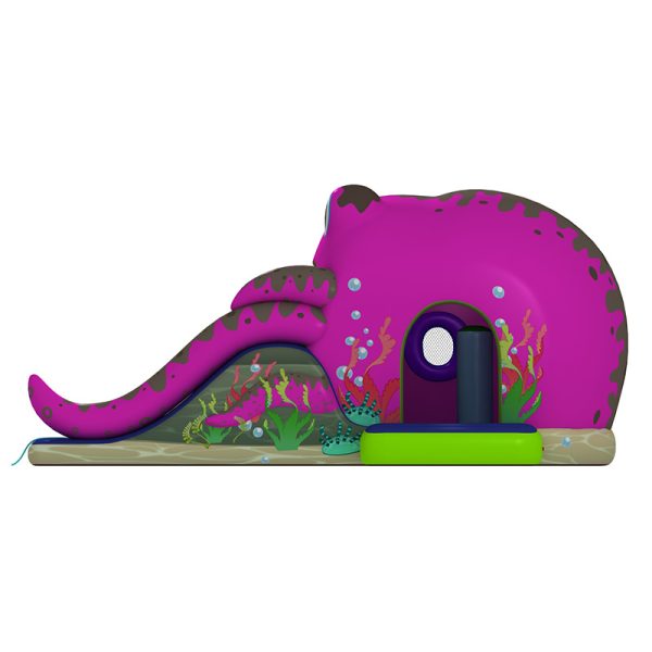 Octopus theme inflatable double lane slide (5)