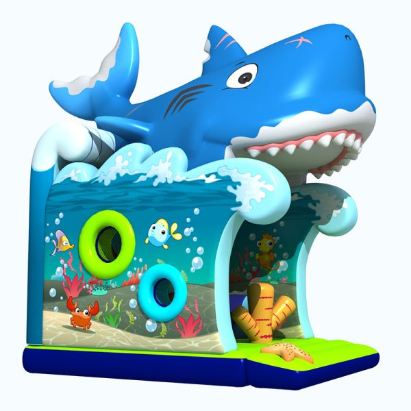 Shark theme inflatable bounce for home used (1)