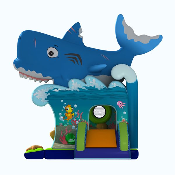 Shark theme inflatable bounce for home used (5)