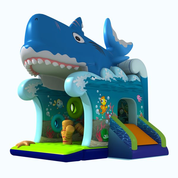 Shark theme inflatable bounce for home used (6)